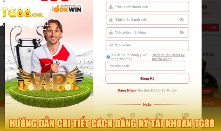 Hướng dẫn chi tiết cách đăng ký tài khoản TG88