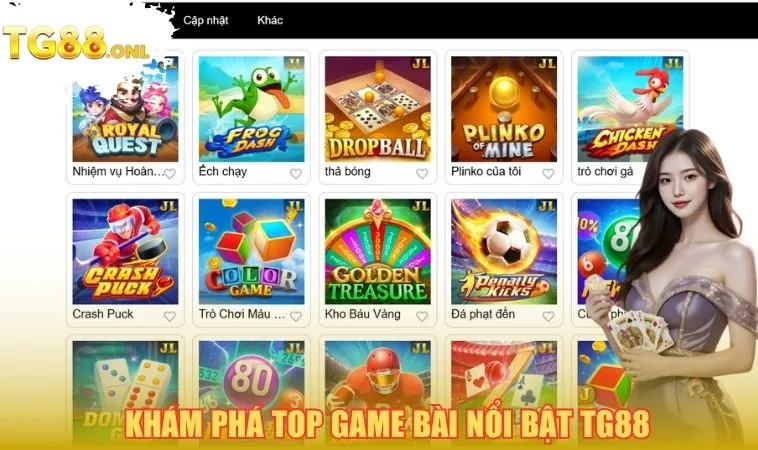 Game Bài TG88 2 Khám phá top game bài nổi bật TG88